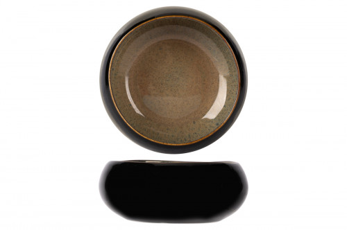 Bowl rond noir porcelaine Ø 12 cm Bogota Proof